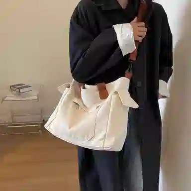 醇龙 大容量日系休闲大学生上课 布 单肩手提斜挎包 女款 多色