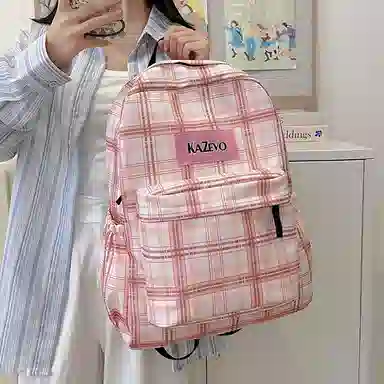 醇龙 简约轻便大容量 尼龙 双肩包 常规 女款 粉色/蓝色/黄色