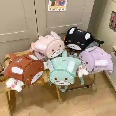 醇龙 卡通幼儿宝宝外出旅游小背包小女孩书包日系可爱背包 尼龙 双肩包 儿童款 多色