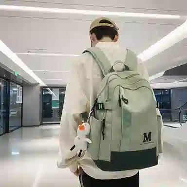 醇龙 休闲简约大容量 尼龙 双肩包