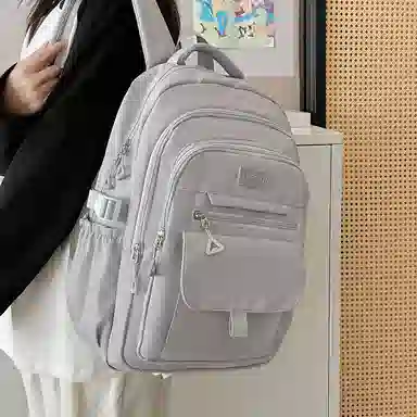 醇龙 简约百搭大容量 尼龙 双肩包 常规 女款 白色/蓝色/黑色/紫色/灰色