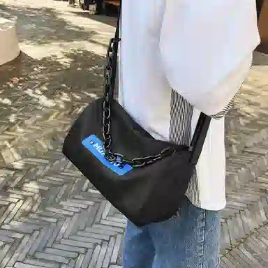 醇龙 休闲时尚潮流大容量 尼龙 单肩斜挎包 常规 男女同款情侣款 黑色/桔色/绿色/蓝色/紫色/白色