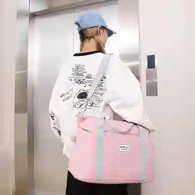 醇龙 拉链开合大容量休闲简约 尼龙 男女通用 旅行包 多色