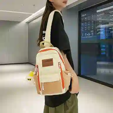 醇龙 胸包 男女同款 大学生简约旅行高中初中生 尼龙 多色