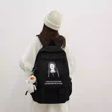 醇龙 日系大容量运动休闲初中生高中大学生校园 尼龙 书包背包双肩包 男女同款情侣款 多色