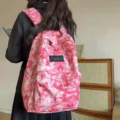 醇龙书包女初中生韩版森系双肩包小学生三到六年级大容量背包简约潮尼龙多色