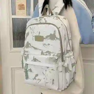 醇龙 简约百搭时尚 尼龙 双肩包 男女同款情侣款 粉色/红色/黑色/灰色/绿色