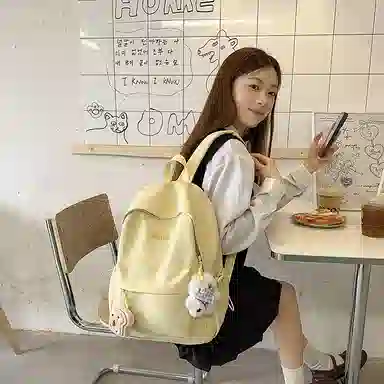 醇龙 韩版简约大容量耐脏时尚 尼龙 双肩包 男女同款情侣款 多色