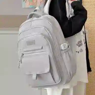 醇龙 简约百搭大容量 尼龙 双肩包 常规 女款 白色/蓝色/黑色/紫色/灰色