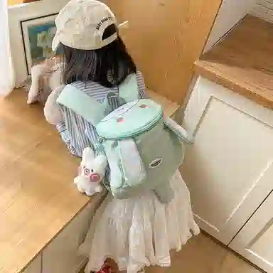 醇龙 卡通幼儿宝宝外出旅游小背包小女孩书包日系可爱背包 尼龙 双肩包 儿童款 多色