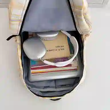 醇龙 简约轻便大容量 尼龙 双肩包 常规 女款 粉色/蓝色/黄色