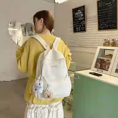 醇龙 韩版简约大容量耐脏时尚 尼龙 双肩包 男女同款情侣款 多色