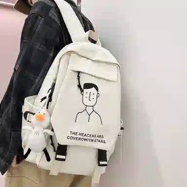 醇龙 日系大容量运动休闲初中生高中大学生校园 尼龙 书包背包双肩包 男女同款情侣款 多色