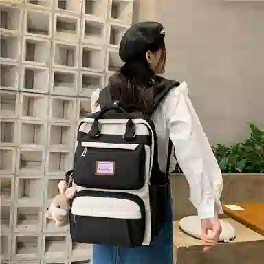 醇龙 初中少女卡通韩版高中学生三到五六年级小学生 尼龙 背包双肩包 常规 女款 绿色/蓝色/紫色/粉色/黑色