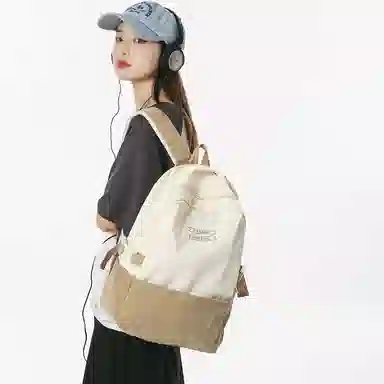 醇龙 休闲大容量 条绒 双肩包