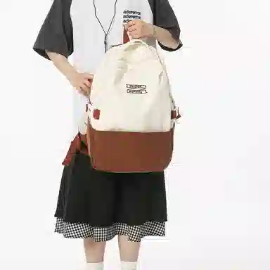 醇龙 休闲大容量 条绒 双肩包