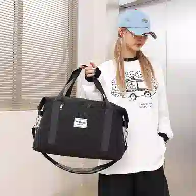 醇龙 拉链开合大容量休闲简约 尼龙 男女通用 旅行包 多色