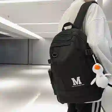 醇龙 休闲简约大容量 尼龙 双肩包