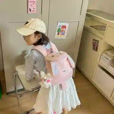醇龙 卡通幼儿宝宝外出旅游小背包小女孩书包日系可爱背包 尼龙 双肩包 儿童款 多色
