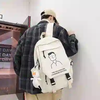 醇龙 日系大容量运动休闲初中生高中大学生校园 尼龙 书包背包双肩包 男女同款情侣款 多色