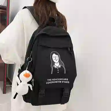 醇龙 日系大容量运动休闲初中生高中大学生校园 尼龙 书包背包双肩包 男女同款情侣款 多色