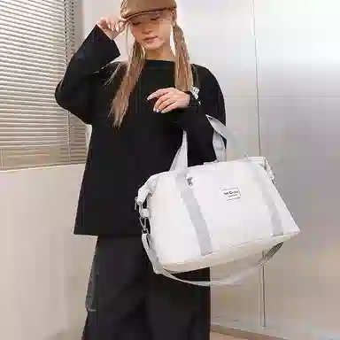 醇龙 拉链开合大容量休闲简约 尼龙 男女通用 旅行包 多色