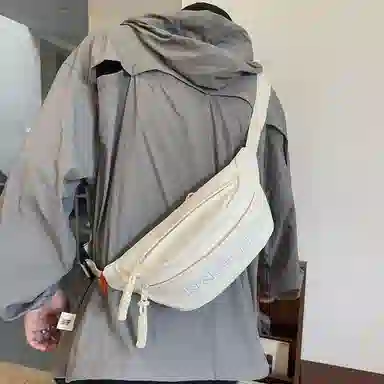 醇龙 单肩包简约百搭时尚纯色轻便尼龙多功能休闲男女胸包 多色