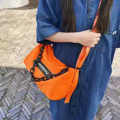 醇龙 休闲时尚潮流大容量 尼龙 单肩斜挎包 常规 男女同款情侣款 黑色/桔色/绿色/蓝色/紫色/白色