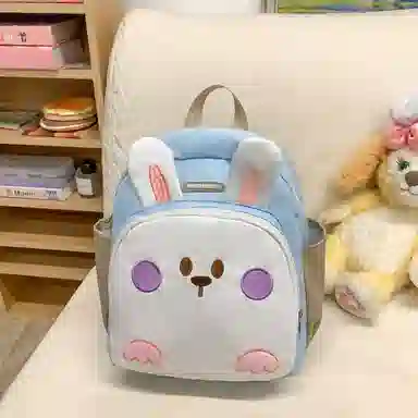 醇龙 幼儿园书包便携童趣宝宝背包卡通可爱小兔子 尼龙 双肩包 儿童款 白色/蓝色/紫色/粉色/黄色