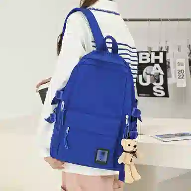 醇龙 百搭防泼水软料纯色小清新 牛津布 双肩包 男女同款情侣款 多色