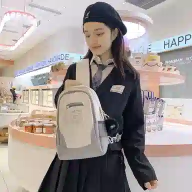 醇龙 潮流休闲日系百搭多功能运动 胸包 尼龙 男女同款情侣款 多色