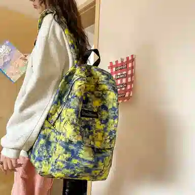 醇龙书包女初中生韩版森系双肩包小学生三到六年级大容量背包简约潮尼龙多色