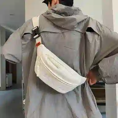 醇龙 单肩包简约百搭时尚纯色轻便尼龙多功能休闲男女胸包 多色