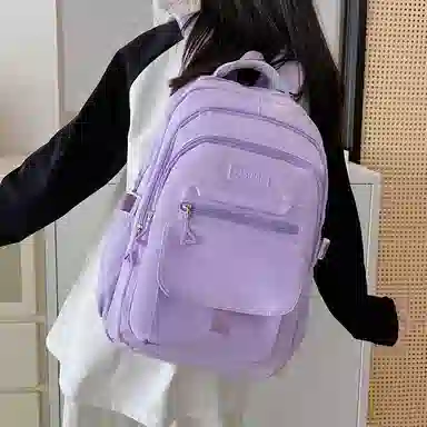 醇龙 简约百搭大容量 尼龙 双肩包 常规 女款 白色/蓝色/黑色/紫色/灰色