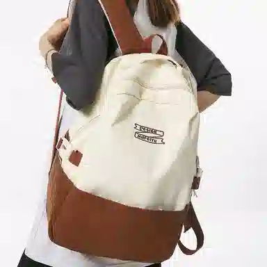 醇龙 休闲大容量 条绒 双肩包