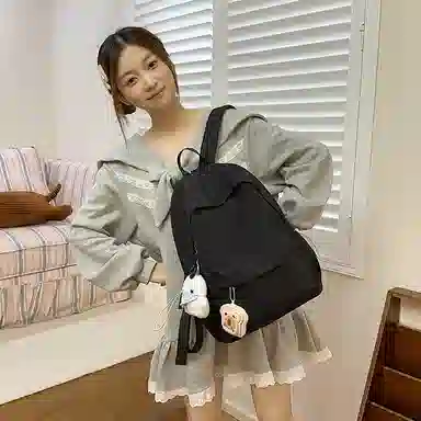 醇龙 韩版简约大容量耐脏时尚 尼龙 双肩包 男女同款情侣款 多色