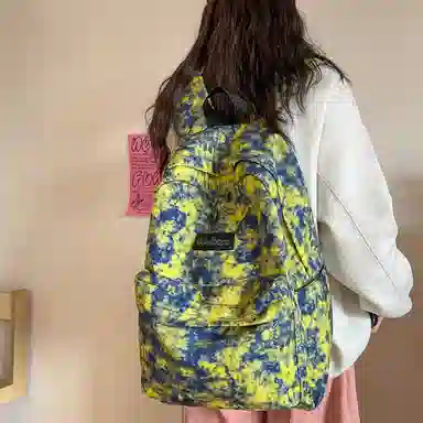 醇龙书包女初中生韩版森系双肩包小学生三到六年级大容量背包简约潮尼龙多色