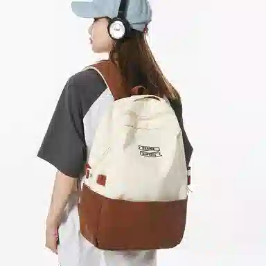 醇龙 休闲大容量 条绒 双肩包