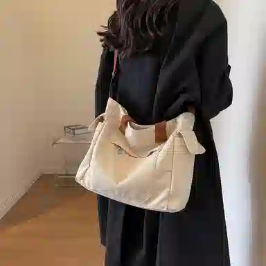 醇龙 大容量日系休闲大学生上课 布 单肩手提斜挎包 女款 多色