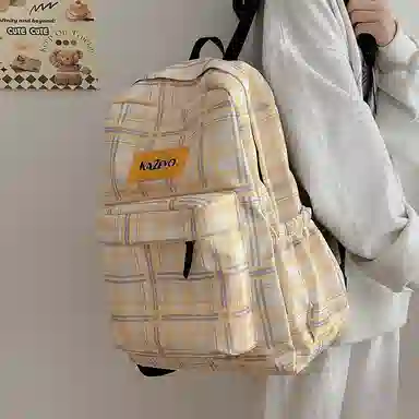 醇龙 简约轻便大容量 尼龙 双肩包 常规 女款 粉色/蓝色/黄色