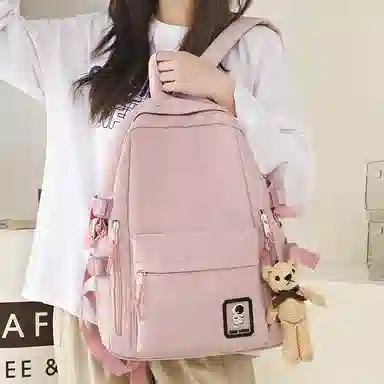 醇龙 百搭防泼水软料纯色小清新 牛津布 双肩包 男女同款情侣款 多色