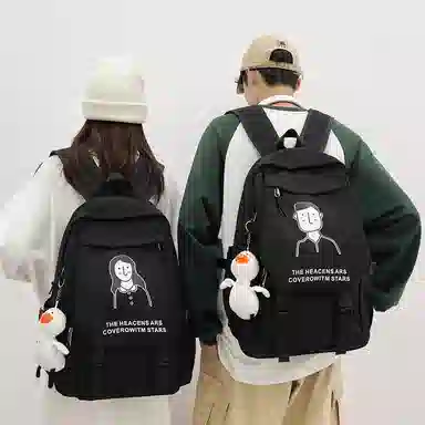 醇龙 日系大容量运动休闲初中生高中大学生校园 尼龙 书包背包双肩包 男女同款情侣款 多色