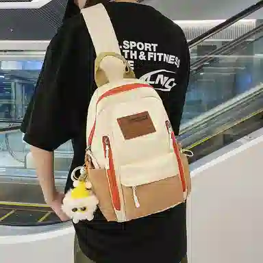 醇龙 胸包 男女同款 大学生简约旅行高中初中生 尼龙 多色