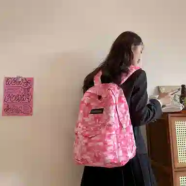 醇龙书包女初中生韩版森系双肩包小学生三到六年级大容量背包简约潮尼龙多色