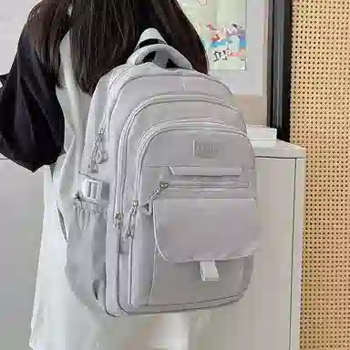 醇龙 简约百搭大容量 尼龙 双肩包 常规 女款 白色/蓝色/黑色/紫色/灰色