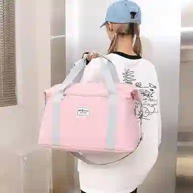 醇龙 拉链开合大容量休闲简约 尼龙 男女通用 旅行包 多色