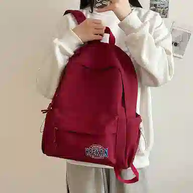 醇龙 轻便简约 尼龙 双肩包 常规 女款 粉色/蓝色/黑色/白色/红色