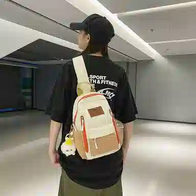 醇龙 胸包 男女同款 大学生简约旅行高中初中生 尼龙 多色