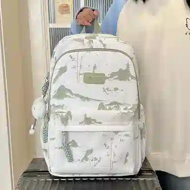 醇龙 简约百搭时尚 尼龙 双肩包 男女同款情侣款 粉色/红色/黑色/灰色/绿色