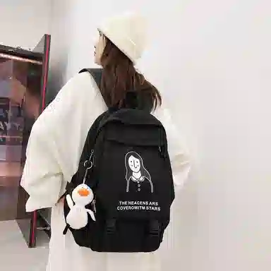 醇龙 日系大容量运动休闲初中生高中大学生校园 尼龙 书包背包双肩包 男女同款情侣款 多色